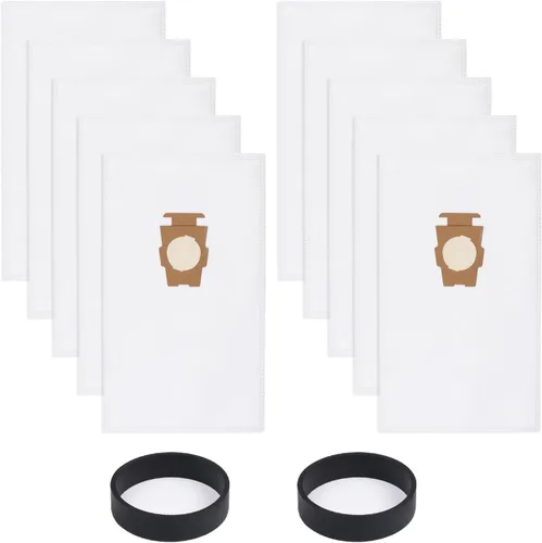 Paquete de 10 bolsas para aspiradora y 2 cinturones compatibles con bolsas de aspiradora Kirby 204811, 204814, 205811 Style F, aptas para todos los