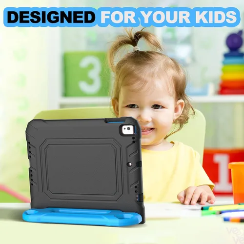 Miniatura 7 de YIHE - Funda infantil para iPad de 9.7 pulgadas con protector de pantalla, mango a prueba de golpes, funda convertible con soporte para iPad 9.7