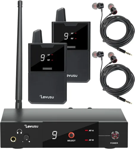 Miniatura 7 de UHF - Sistema de monitor inalámbrico intrauditivo con auriculares, 180 pies, montaje en rack, transmisor profesional de sistema estéreo IEM