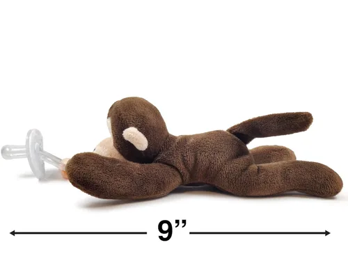 Miniatura 2 de Soporte desmontable para chupete de mono, chupete de silicona suave con juguete de animales de peluche, extraíble, lavable a máquina, sin BPA