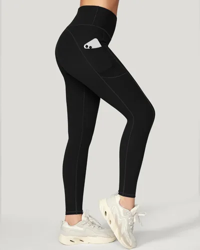 Miniatura 2 de IUGA Pantalones deportivos para yoga y entrenamiento para mujer, de talle alto, con control de abdomen, bolsillos, tela elástica en 4direcciones