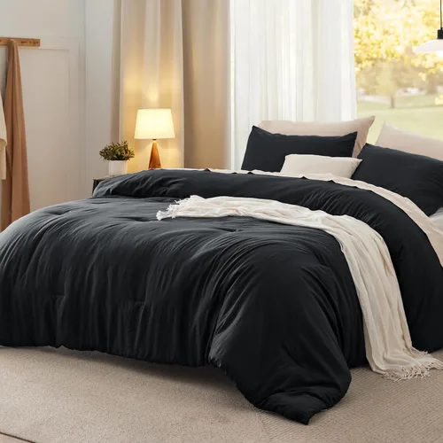 Miniatura 15 de Bedsure Juego edredón suave prelavado individual/individual XL, 365 días, cálido relleno alternativo GentleSoft™, 1 edredón ligero:68x88 pulgadas