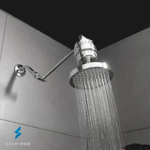 Miniatura 9 de SparkPod Cartucho de filtro de ducha de alto rendimiento, adecuado para personas con piel sensible y seca y cuero cabelludo, filtra cloro e