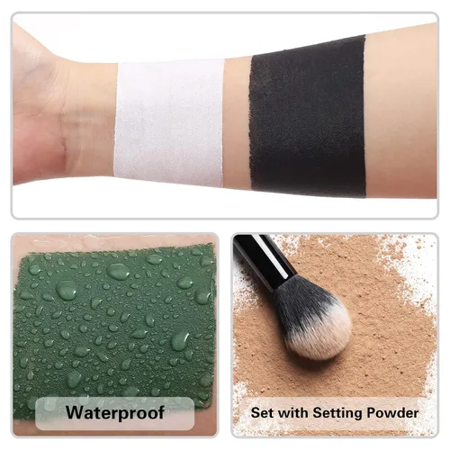 Miniatura 3 de BOBISUKA Barra de pintura negra para la cara y el cuerpo, palitos negros para deportes, béisbol, softbol, fútbol, kit de pintura negra