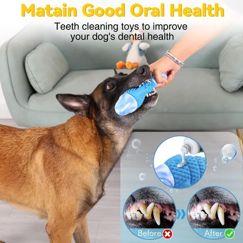 Miniatura 4 de BoYoYo Juguetes resistentes para perros masticadores agresivos de raza grande, juguetes duraderos para masticar para reducir la ansiedad