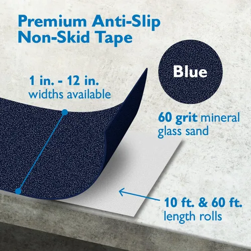 Miniatura 2 de FindTape Cinta antideslizante antideslizante premium (AST-35): 1 pulg. x 60 pies (azul)