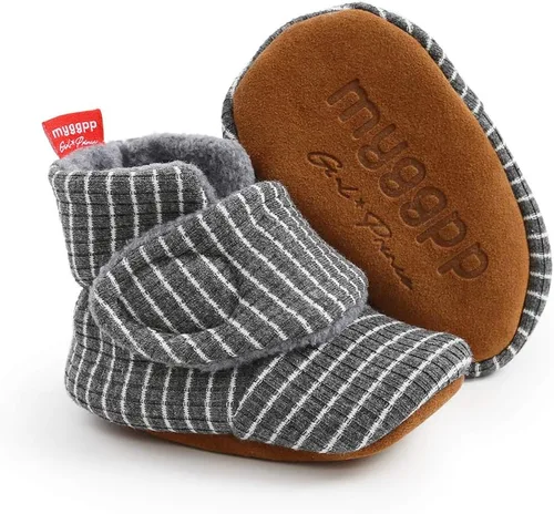 Miniatura 36 de SOFMUO Pantuflas unisex para bebé, niña, niño, ligeras, antideslizantes, para interiores, zapatos de casa, botines para niños pequeños