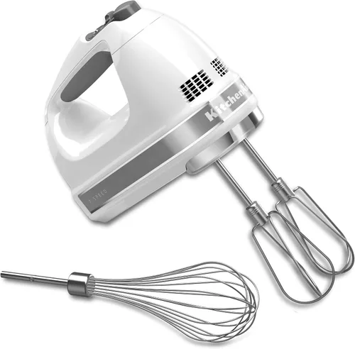 Miniatura 7 de KitchenAid, Batidora de Mano Digital con 7 Velocidades y Accesorios Turbo Beater II, KHM7210, Plateado Contour