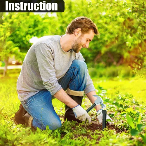 Miniatura 7 de 50 estacas de plástico para paisaje, soporte para plantas de 10 pulgadas, estaca resistente para paisajismo y jardín