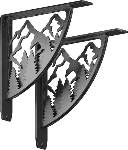 Miniatura 13 de Starby Angel Oak - Kit de soporte de estante resistente, 8 x 8 pulgadas, juego de dos soportes de metal para estanterías, estantes de madera, repisa
