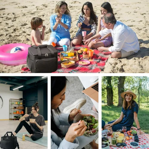 Miniatura 6 de Insulated Lunch Bag for Men & Women, 24-Can Leakproof Large Adult Lunch Box Cooler with Shoulder Strap, Upgraded Thermal Lunchbox for Travel, Beach