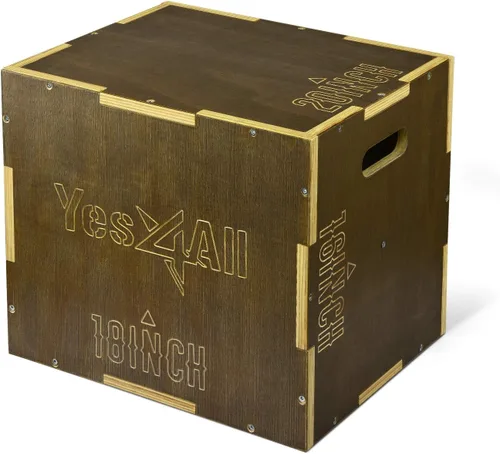 Miniatura 9 de Yes4All Plyo Box, 3-in-1 Wooden Box Jump for Home Gym, Lunges, Squats, Dips