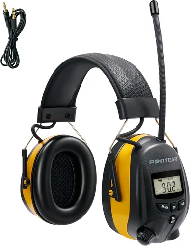 Miniatura 9 de Digital AM FM Radio Headphones, Hearing Protection Earmuff for Adult, 30dB SNR for Mowing, Construction, Chainsaw