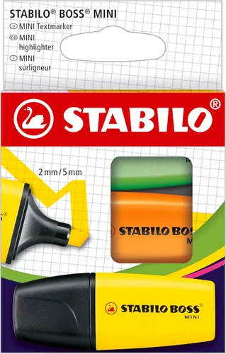 Miniatura 10 de STABILO - BOSS MINI - Resaltador - Pack de 5 - Colores surtidos