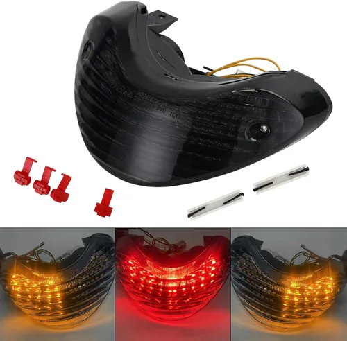 Miniatura 2 de Señales de giro LED luz trasera integrada señales de giro para Suzuki SV650 1999-2003, TL1000S 1997-2001, TL1000R 1998-2004 humo