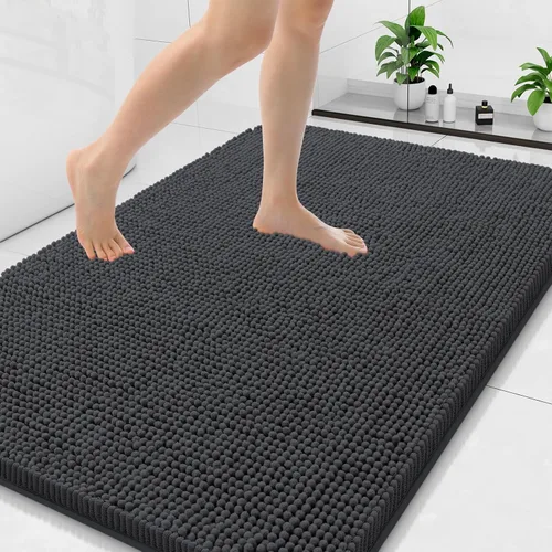 Miniatura 70 de Arotive Alfombras de baño de felpilla extrasuaves y absorbentes, de 24 x 16 pulgadas, lavables a máquina, parte trasera de goma antideslizante