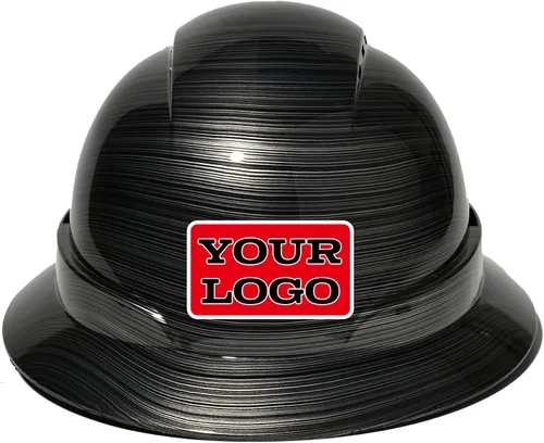 Miniatura 12 de Casco de trabajo de construcción personalizado Casco de seguridad con suspensión de trinquete de 6 puntos con ventilación negro (C-BLACK)