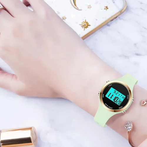 Miniatura 26 de Women LED Display Elecreonic Watch Fashion Chrono Alarm Digital Clock Woman Outdoor Sport Wirstwatch