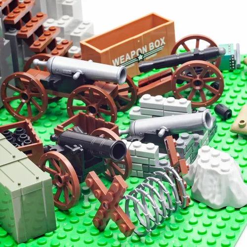 Miniatura 7 de Medieval Warfare Cannon 2, paquete de armas militares, figuras de soldados de juguete, minifigura de juguete compatible con las principales marcas
