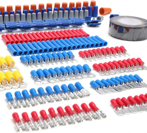 Miniatura 6 de WORKPRO Terminales de crimpado de 582 piezas, conectores de cable, tubo termorretráctil, kit de reparación eléctrica con cortador de alambre