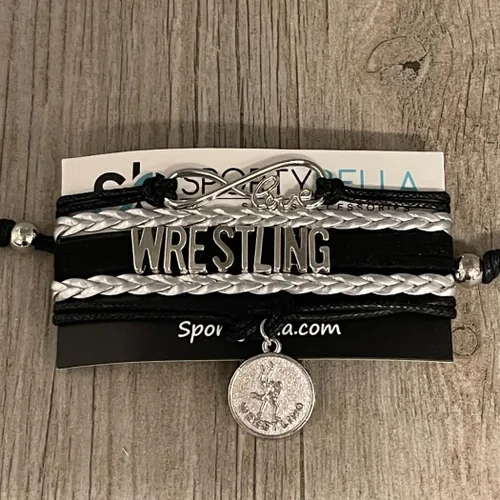 Miniatura 2 de Pulsera de encanto de lucha libre Sportybella - Joyería de lucha libre - Regalos personalizados deportivos para luchadores, equipos, mamás