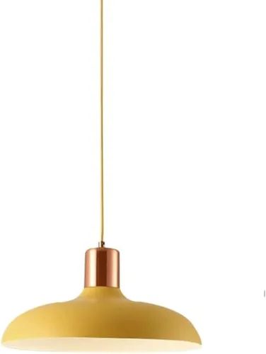 Miniatura 4 de Lámpara colgante de metal grande de 11.8 pulgadas, moderna lámpara colgante industrial colorida con pantalla de hierro, 39.3 pulgadas de altura