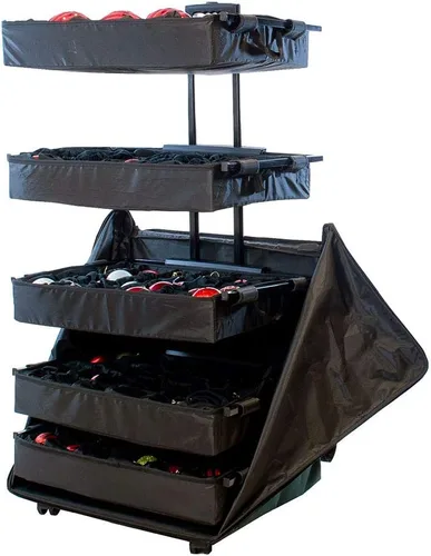 TreeKeeper Caja de almacenamiento telescópica de adornos navideños con divisores: organizador ajustable con capacidad para 120 adornos de hasta 4