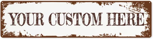 Letreros metálicos personalizados, letreros personalizados para interiores y exteriores para oficina, negocios, decoración del hogar, estilo vintage