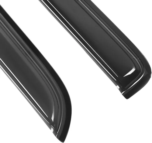 Miniatura 7 de IKON MOTORSPORTS Viseras para ventanas, compatibles con Chevrolet Silverado y GMC Sierra de cabina extendida 2014-2019, protectores de ventana