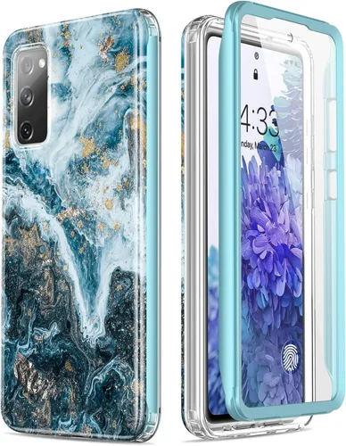Miniatura 13 de Esdot Funda compatible con Samsung Galaxy S20 FE con protector de pantalla integrado, con diseño de moda para mujeres y niñas, funda protectora