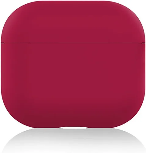Miniatura 10 de Funda para AirPods 3, funda de piel de silicona, ultrafina de 0.059 in, LED visible (negro)