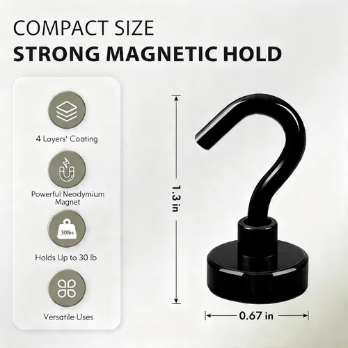 Miniatura 5 de Neosmuk Ganchos magnéticos, resistente 30 libras + gancho magnético fuerte para cabinas de cruceros, Cruise Essentials 2026 para colgar, ganchos