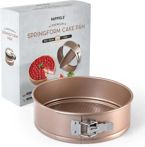 Miniatura 10 de HAPPIELS Molde desmoldable antiadherente para cheesecake de 8 pulgadas Libre de PFOA y BPA, molde desmoldable no tóxico para pasteles Los