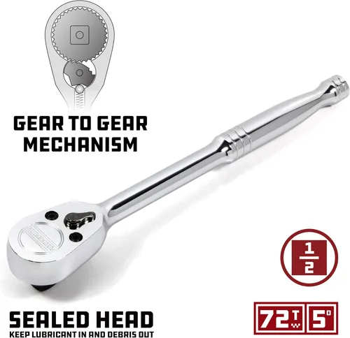 Miniatura 3 de Powerbuilt Master Socket Juego de 69 Piezas, 1/2 Pulgada, SAE y Métrico, 6 y 12 Puntos, Dados Profundos, Barras de Extensión, Trinquete - 949006