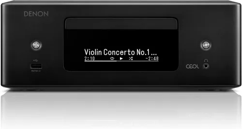 Denon RCD-N12 Reproductor de CD Bluetooth con sintonizador de radio AM/FM integrado y Wi-Fi, reproductores de CD para sistema estéreo doméstico,