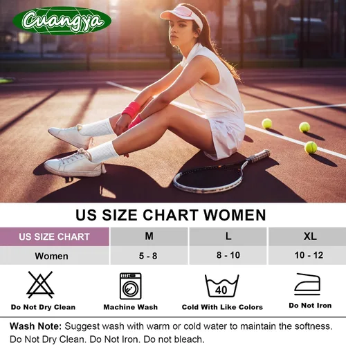 Miniatura 6 de Calcetines deportivos de compresión acolchados para mujer, 5 pares