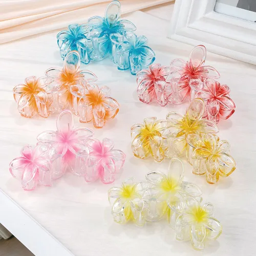 Miniatura 15 de AHONEY 6 pinzas de garra con flores, pinzas para el cabello lindas para mujeres, pinzas de sujeción fuerte, pinzas de garra para el cabello