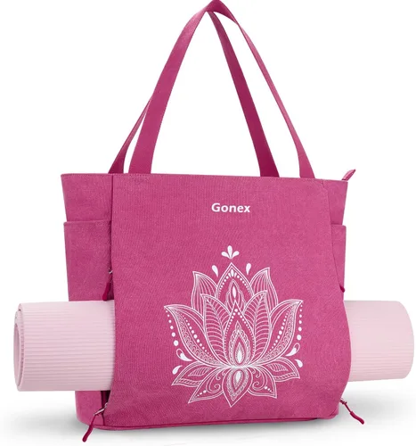 Miniatura 15 de Gonex Bolsa para Esterilla de Yoga, Bolsa Grande con Múltiples Bolsillos para Mujeres y Hombres, Portador de Esterilla de Lona, Cremallera Completa