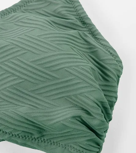 Miniatura 17 de CUPSHE - Parte superior de bikini para mujer; traje de baño superior con diseño cruzado, tirantes delgados y escote en V