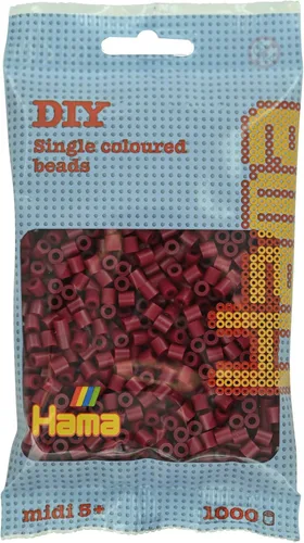 Miniatura 10 de Hama Perlen 207-21 - Bolsa de cuentas termoadhesivas con aproximadamente 1000 cuentas midi para manualidades con diámetro de 0.197 in en marrón