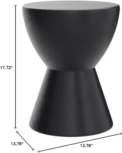 Miniatura 2 de Mesa auxiliar de hormigón ligera y moderna F13 - Adecuado para interiores o exteriores - Fácil limpieza - Tamaño: 13.78 x 13.78 x 17.72 pulgadas