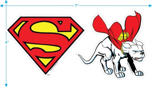 Miniatura 3 de Camiseta y calcomanías de los cómics de Superman and His Dog DC