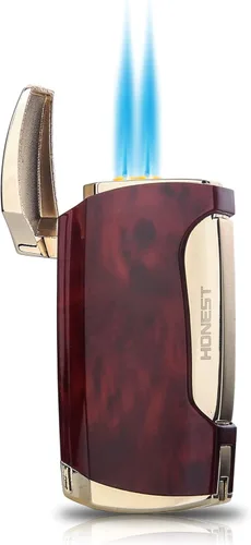 Miniatura 8 de Encendedor de antorcha de llama de doble chorro (níquel negro)