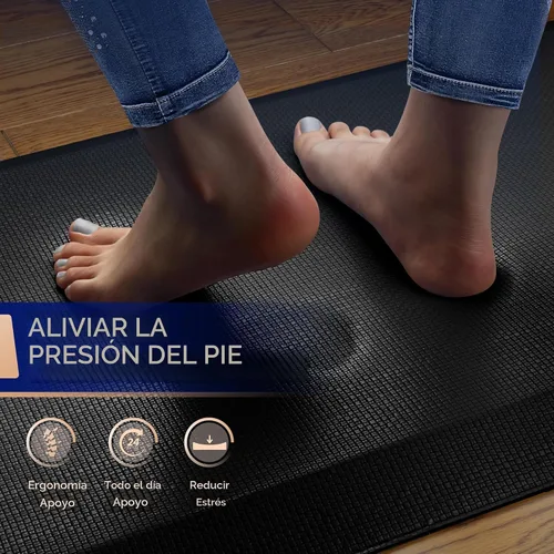 Miniatura 3 de FEATOL Tapete antifatiga para estar de pie, 9/10 extra grueso, ergonómico, de pie, cómodo tapete de espuma viscoelástica para estar de pie en casa