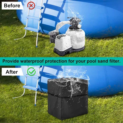 Miniatura 4 de Kingling Cubierta de filtro de arena para piscina Intex para bomba de filtro de arena de piscina, bomba de filtro de arena al aire libre, cubierta