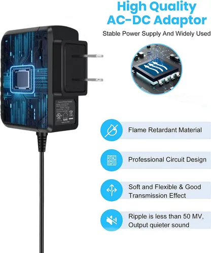Miniatura 6 de Fuente de alimentación para pedal de guitarra Gonine, adaptador de corriente 9V 0.5A 500mA. Compatible with DC 9 Volt BOSS Guitar Effect Pedals