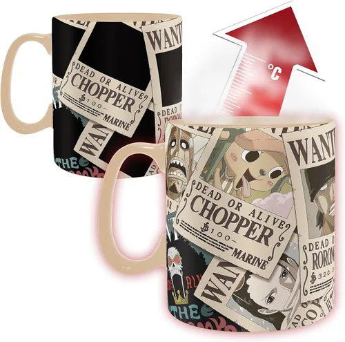 Miniatura 2 de ABYSTYLE Taza One Piece Wanted Heat Change de 16 onzas líquidas Anime Manga Drinkware Home & Kitchen Merch Gift (ABYPCK203_US)
