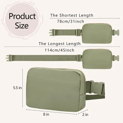 Miniatura 33 de Riñonera cruzada para mujeres y hombres, bolsa para cinturón para senderismo con correa ajustable, riñonera para correr, entrenamiento, deportes