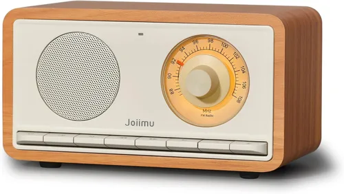 Miniatura 8 de Radio FM Portátil con Bluetooth, Altavoz Soporta SD, AUX, Cuero PU, Radio Recargable de 2600mAh para Cocina y Sala de Estar con Botón Giratorio
