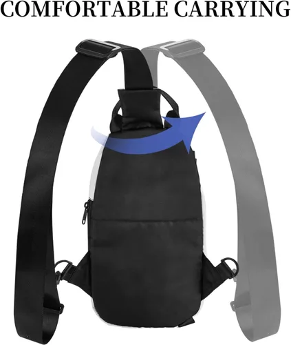 Miniatura 2 de Mochila en el pecho, bolsa de viaje con múltiples bolsillos, mochila cruzada para ciclismo, camping, senderismo, gimnasio, deporte, uso diario